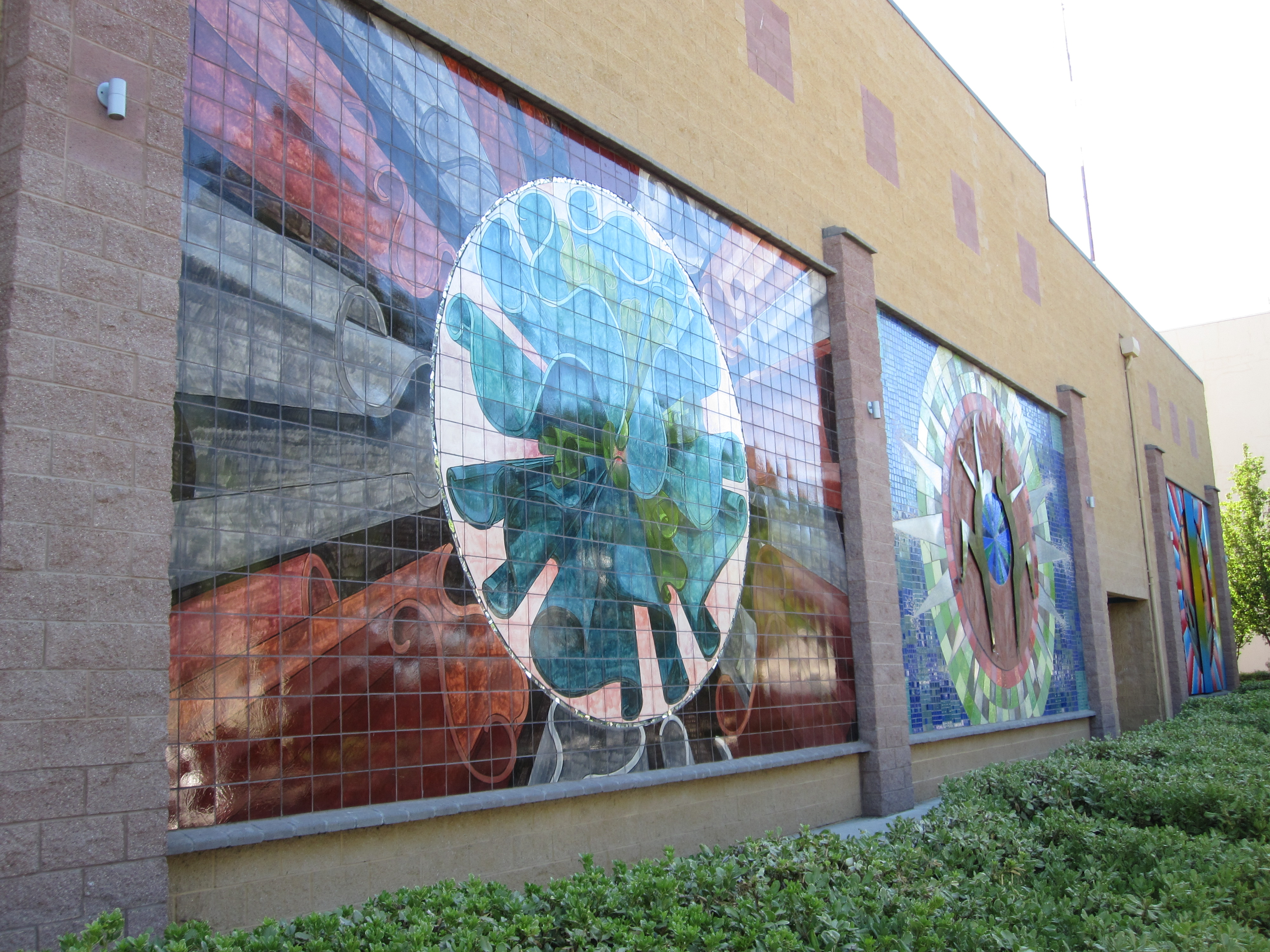 Native Son panels on the Mainplace wall